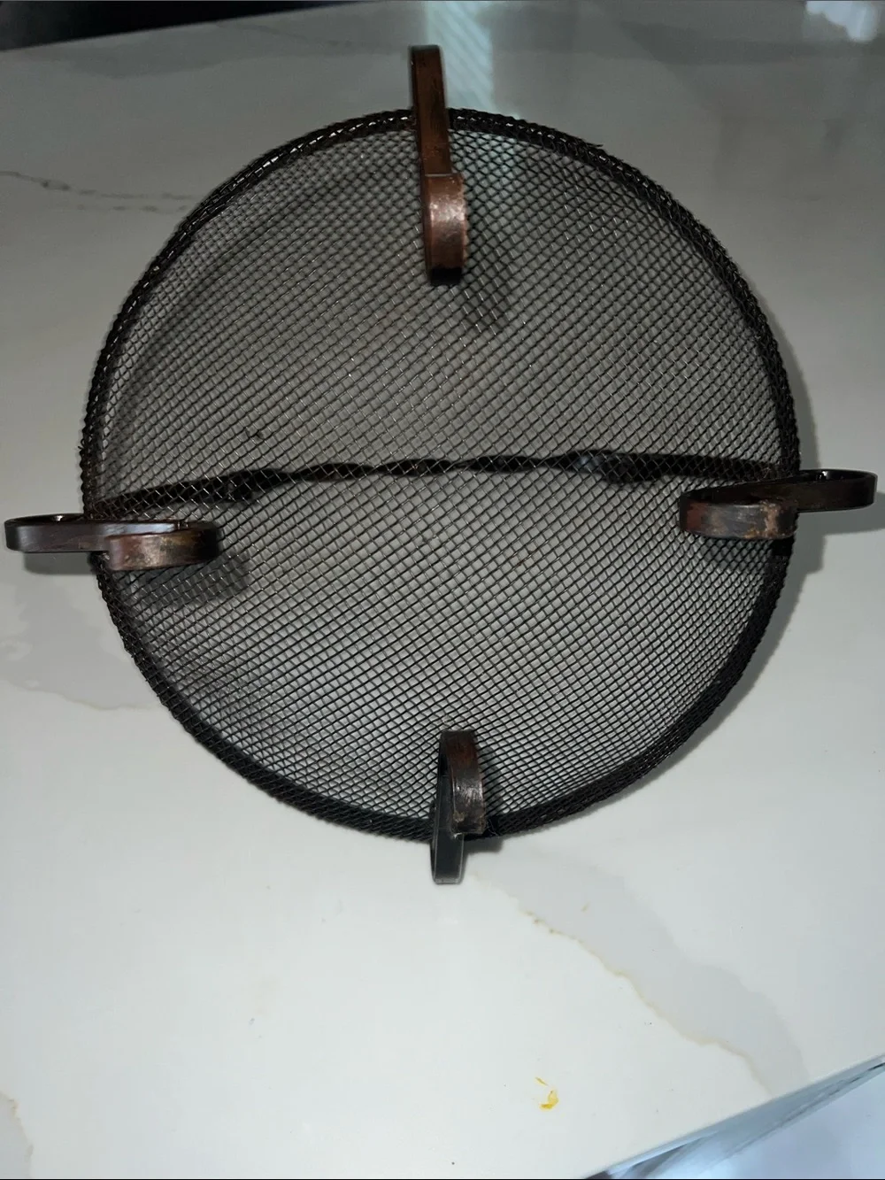 Vintage Wrought Iron Mesh Basket